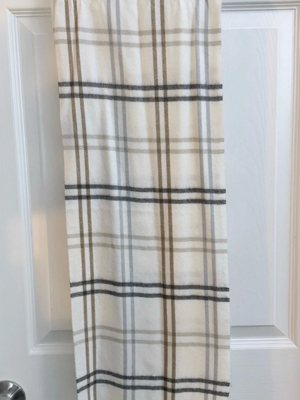 Cejon Made In Italy Ivory Plaid Scarf